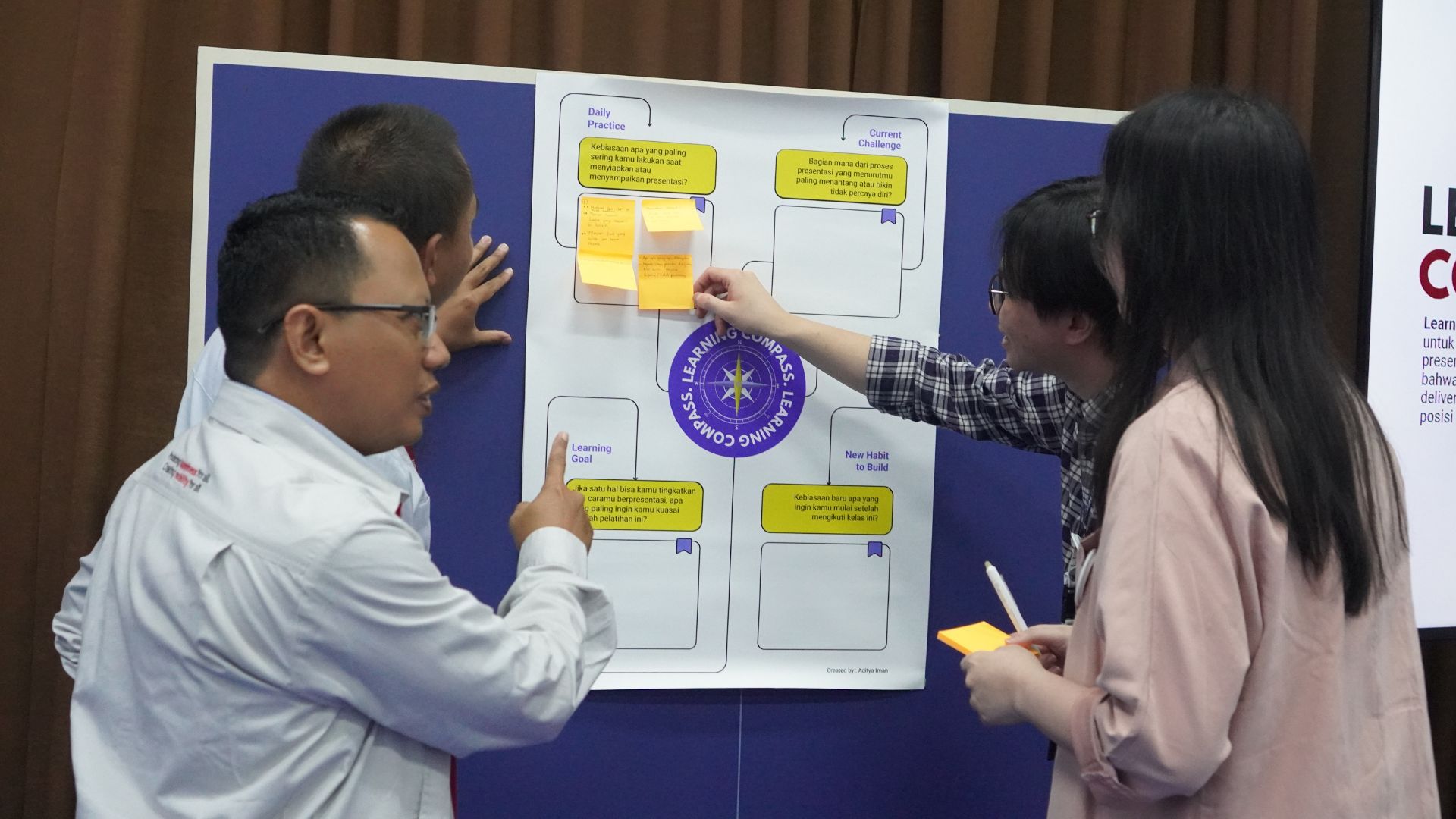 Presentation Canvas — dokumentasi pelatihan Aditya Iman